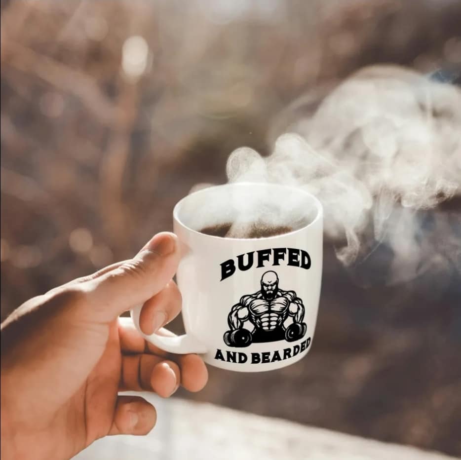 BUFFED AND BEARDED Coffee Mug