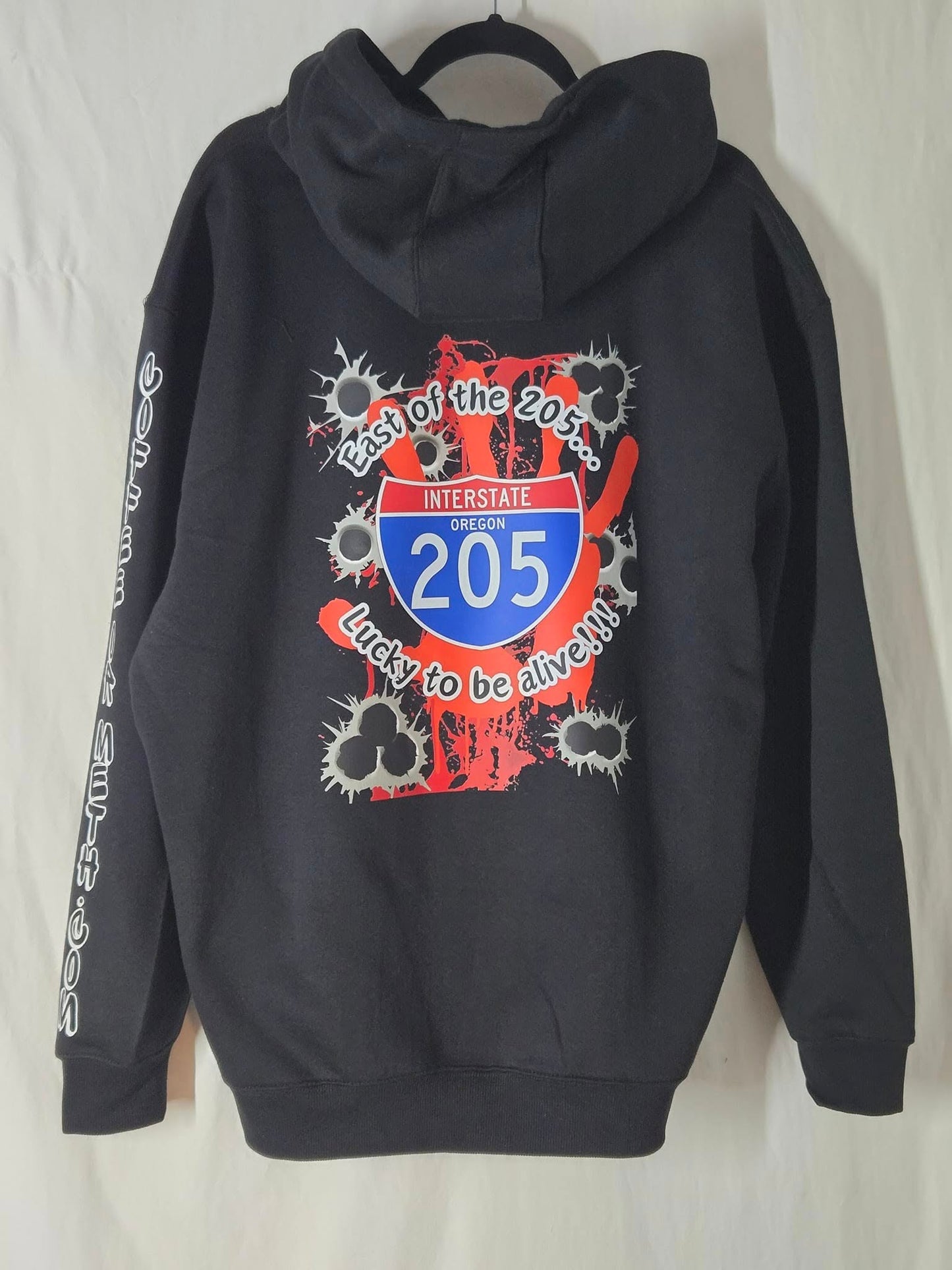 LIMITED EDITION GLOW IN THE DARK EAST OF I205 COFFEE OR METH,COM Hoody
